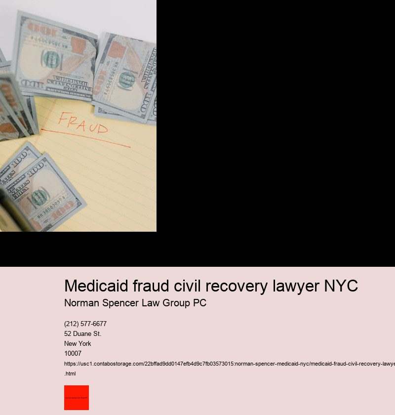 Medicaid fraud civil recovery lawyer NYC