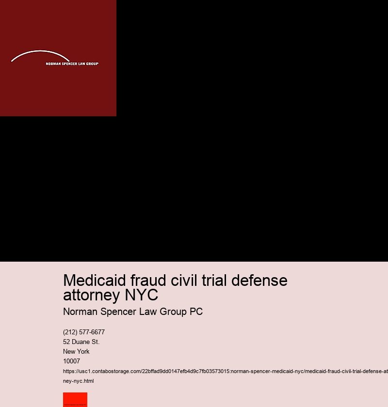Medicaid fraud civil trial defense attorney NYC