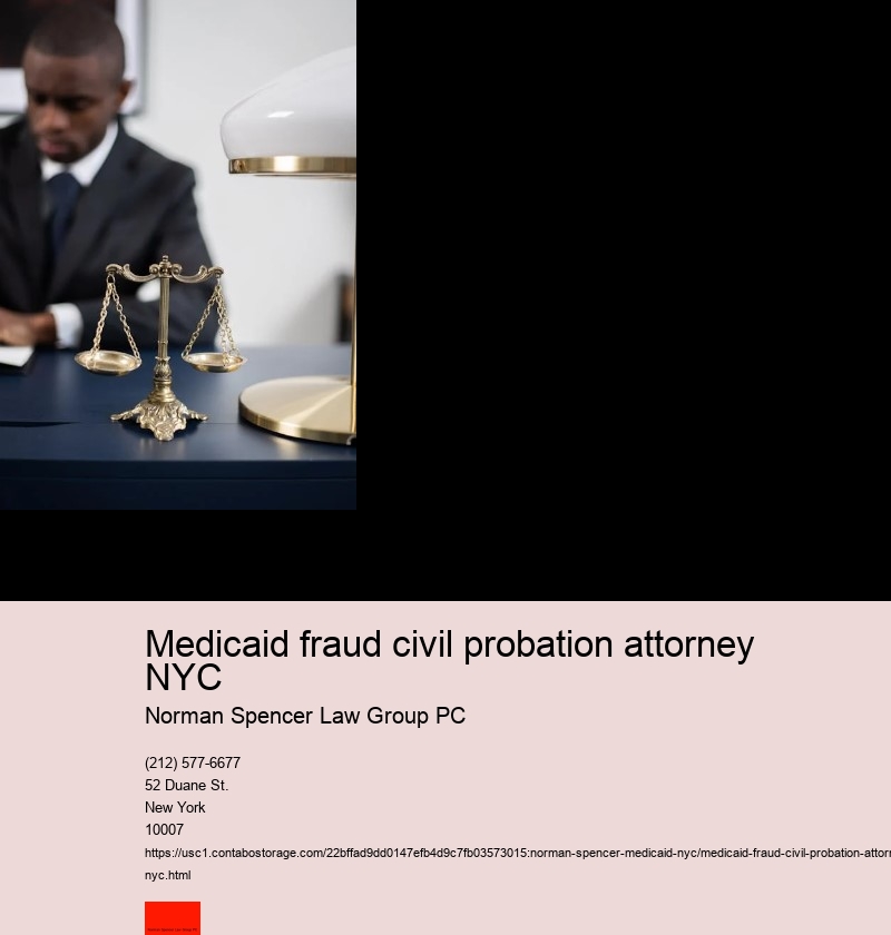 Medicaid fraud civil probation attorney NYC