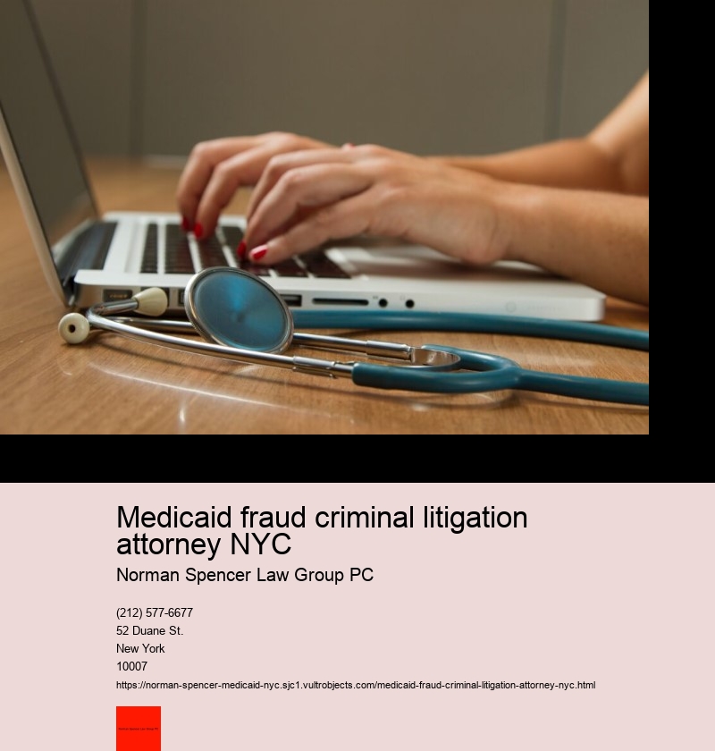 Medicaid fraud criminal litigation attorney NYC
