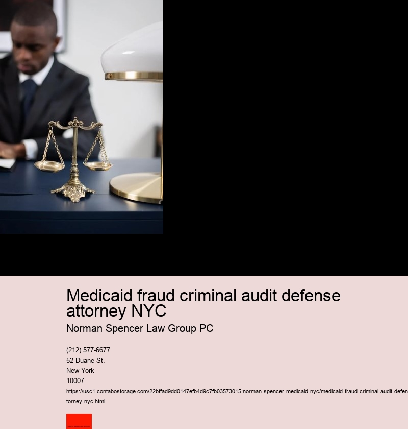 Medicaid fraud criminal audit defense attorney NYC