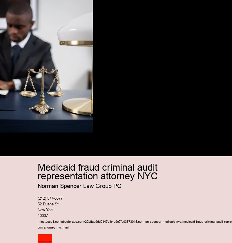 Medicaid fraud criminal audit representation attorney NYC